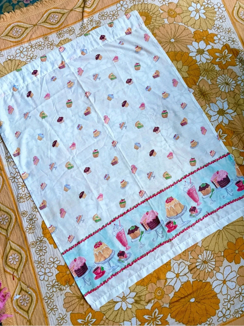🧁🍰✨ Vintage Sweet Treats Bakery Café Curtain ✨🍰🧁